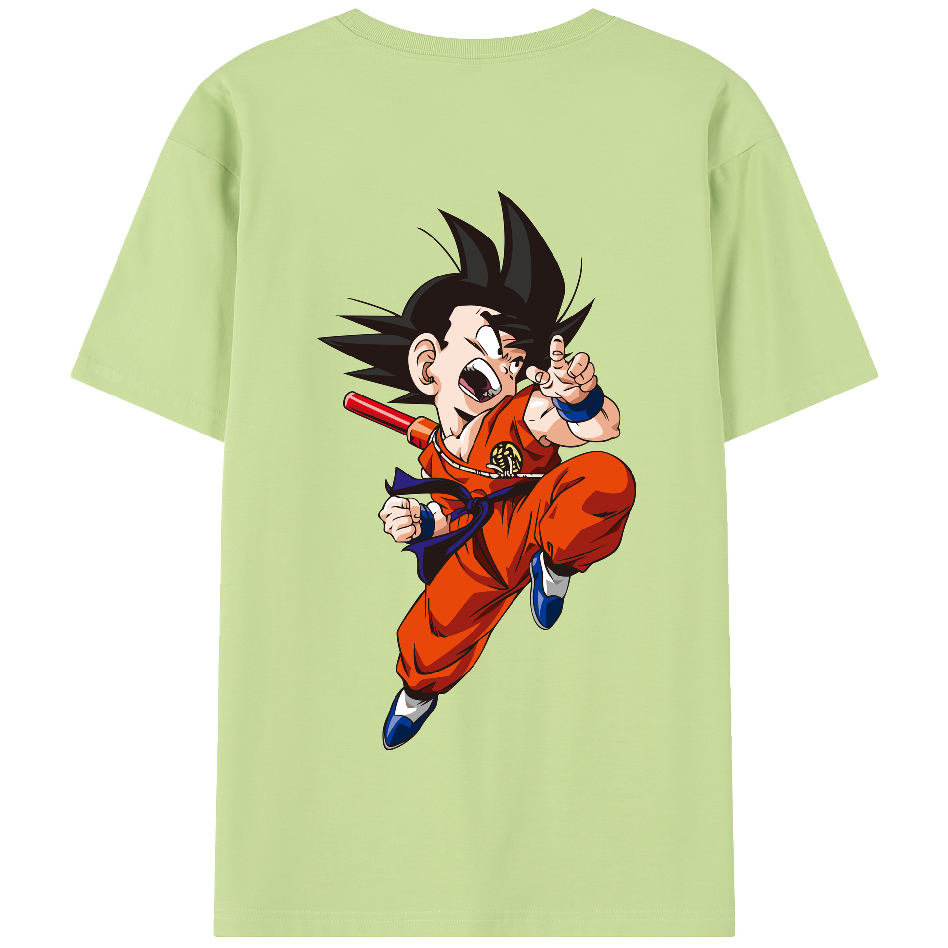（画像用） ドラゴンボール 孫悟空（そん ごくう）Son Goku カカロット DRAGON BALL Kakarotto 綿100％半袖Tシャツ（背面プリント）